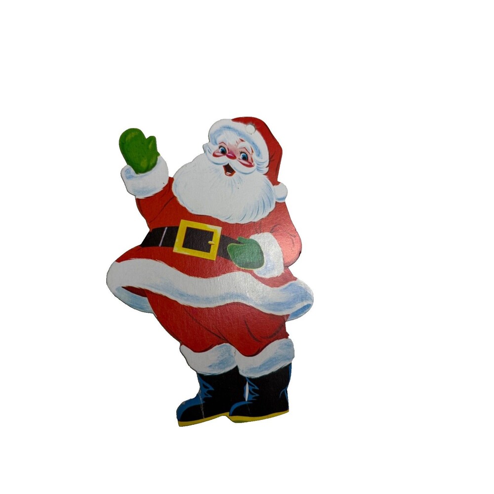 Vintage  Beistle 7” Santa Die Cut Wall Decor